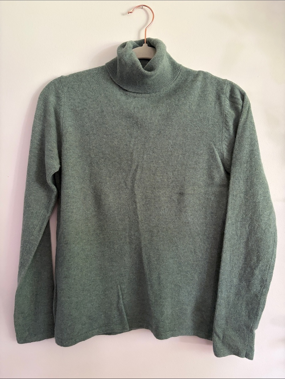 Lauren Ralph Lauren Green Wool / Angora / Cashmere Turtleneck Sweater